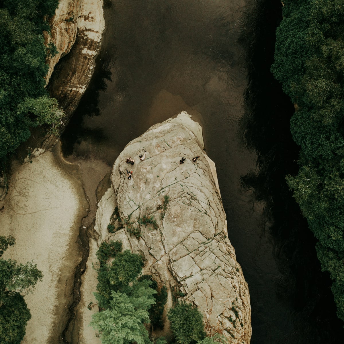 Park viewed from above in the Portneuf region.