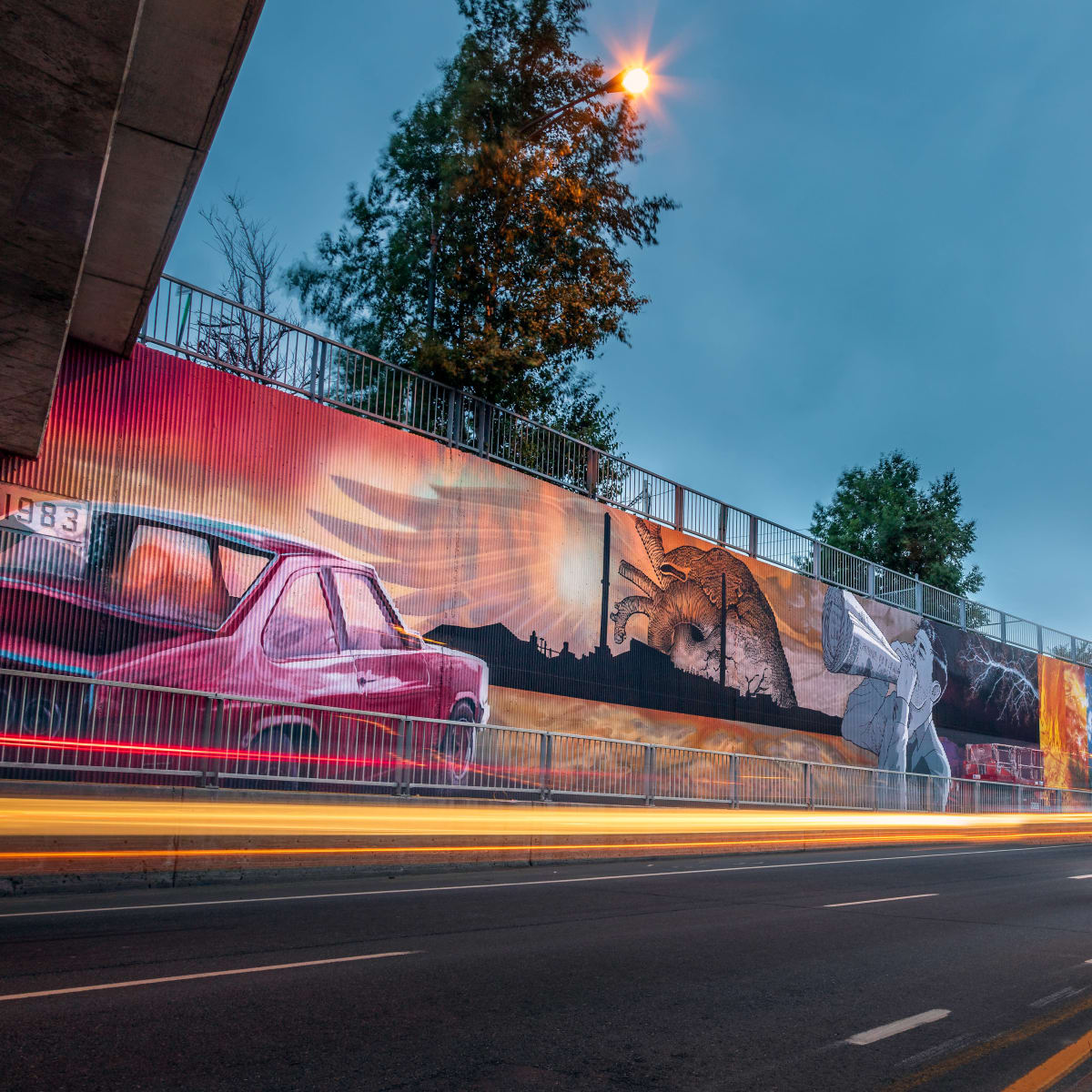 A mural honoring Richard Desjardins.