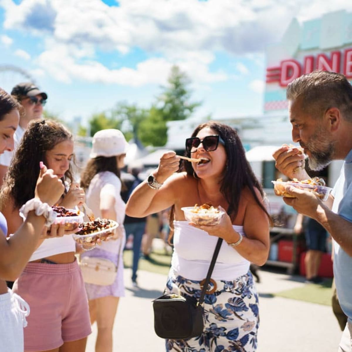 Street food with friends.