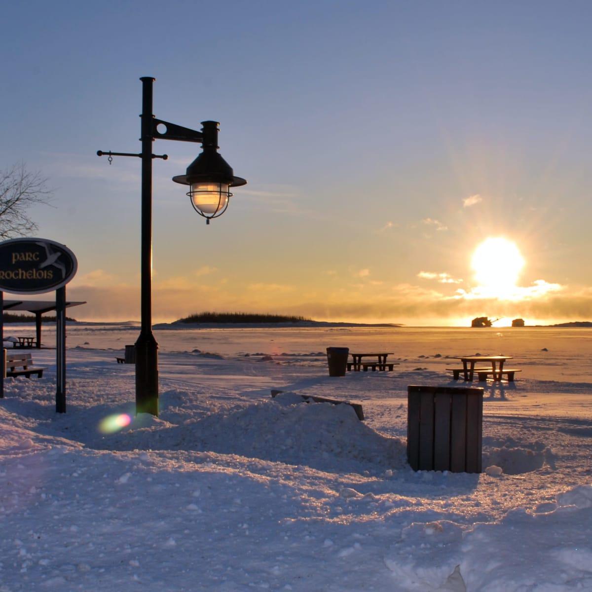 Rochelois Beach in winter.