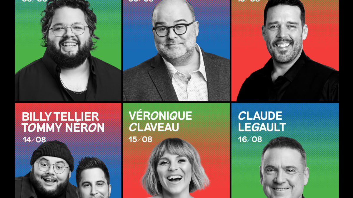 Gala poster for the Juste pour rire festival in Québec City.