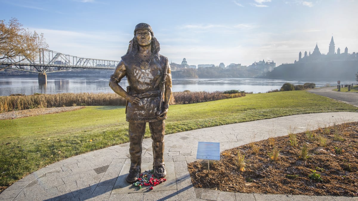 Statue outside the Canadian Museum of History.