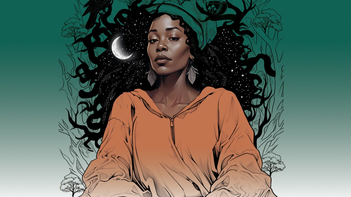Witch illustration.