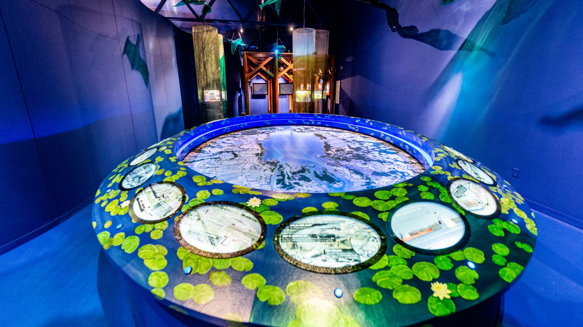 Exhibit at the observatory of the Lac-St-Pierre Biosphere.