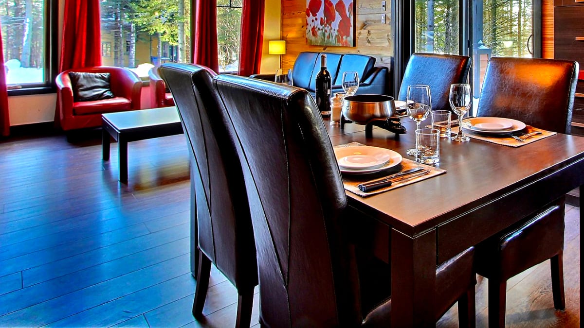 Inside a fully equipped cottage.