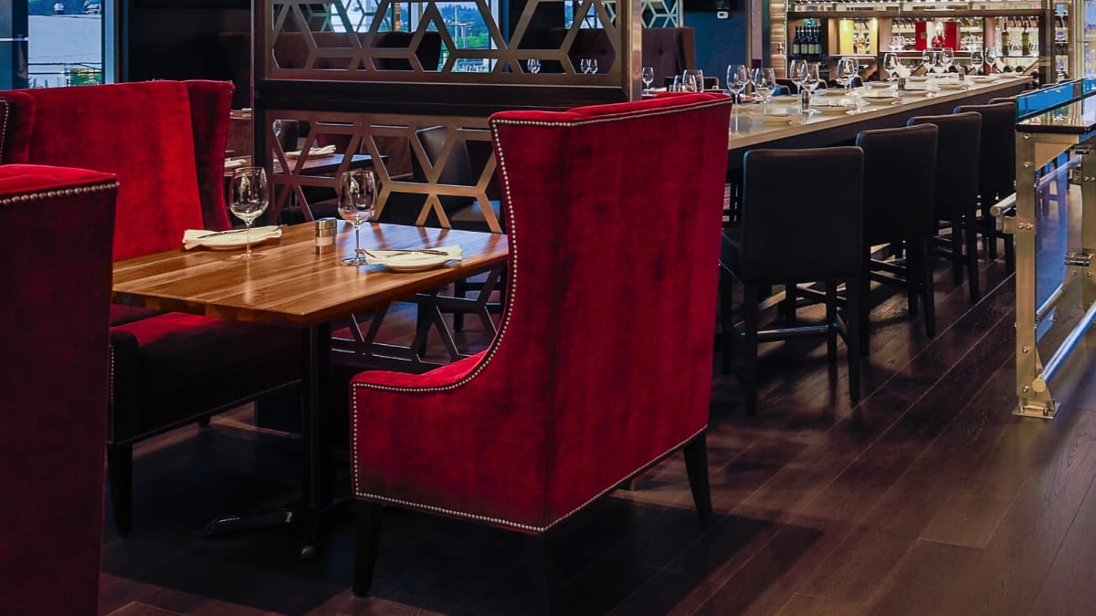 Interior of Boefish restaurant