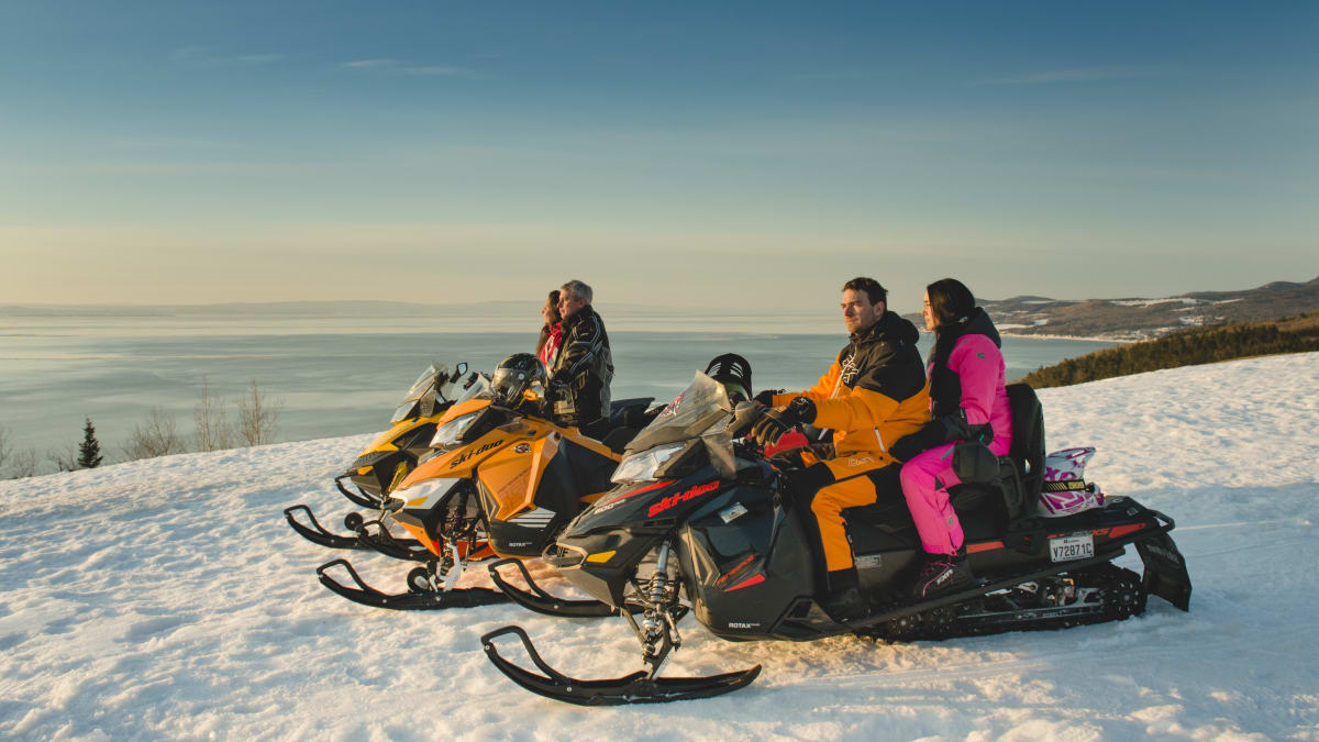 Snowmobiling in Charlevoix