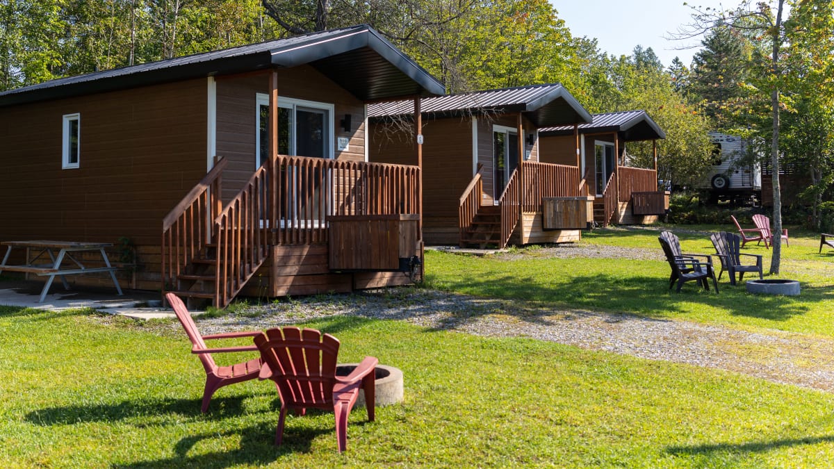 Small side-by-side cottages.