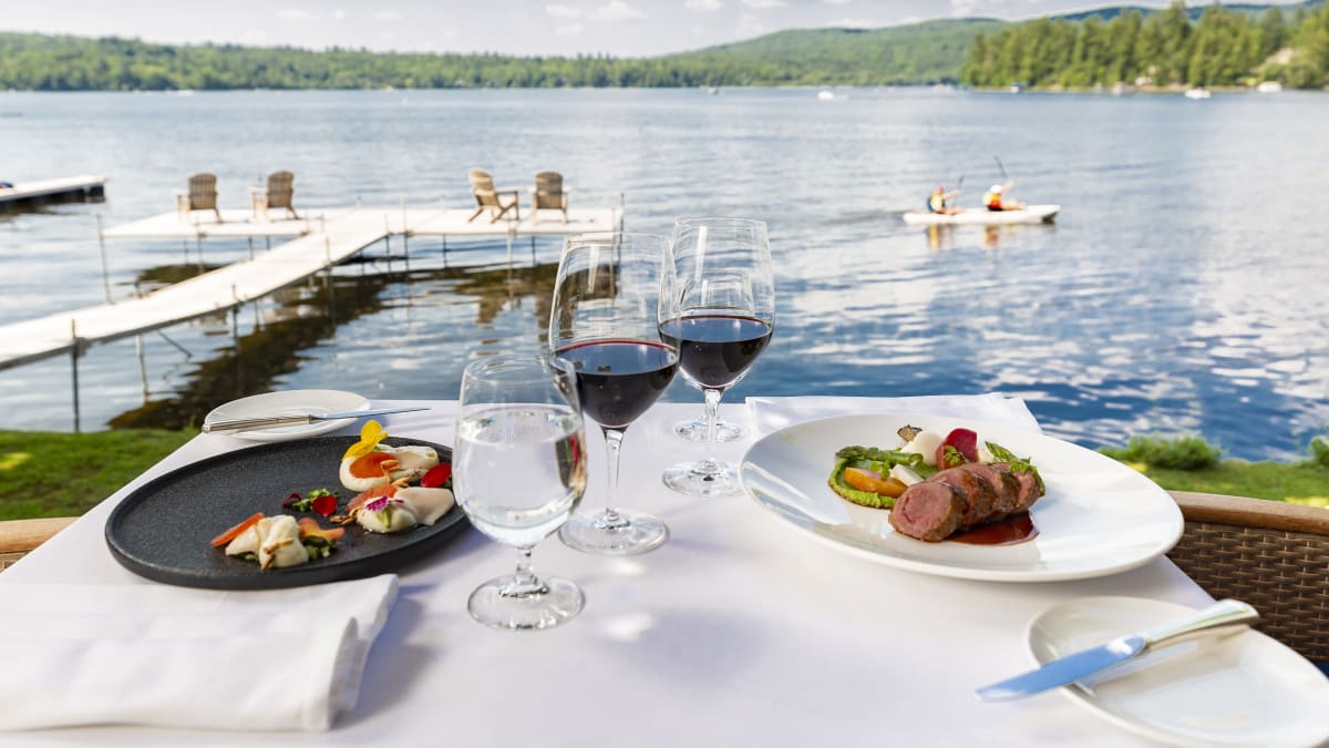 Fine food by the lake at the Ripplecove.