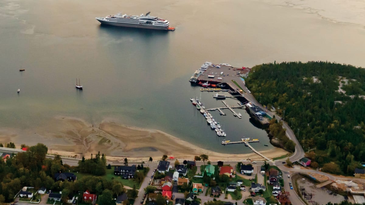 Cruise ship in Tadoussac.