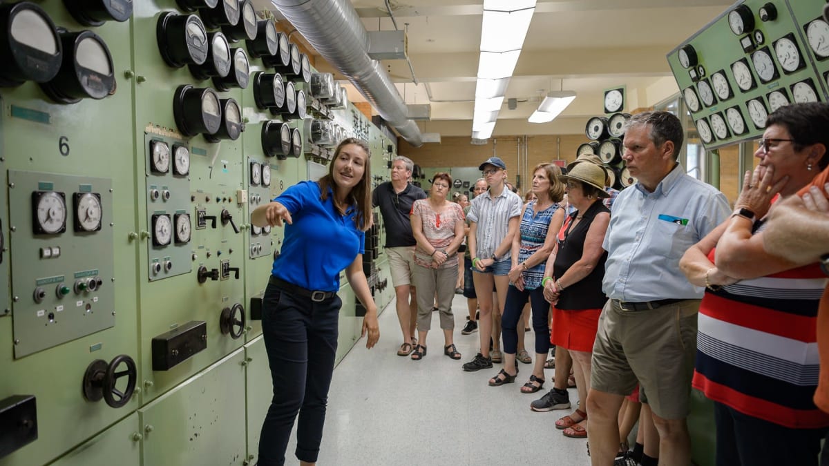 Visite guidée du secteur hydroélectrique à la Cité de l'énergie.