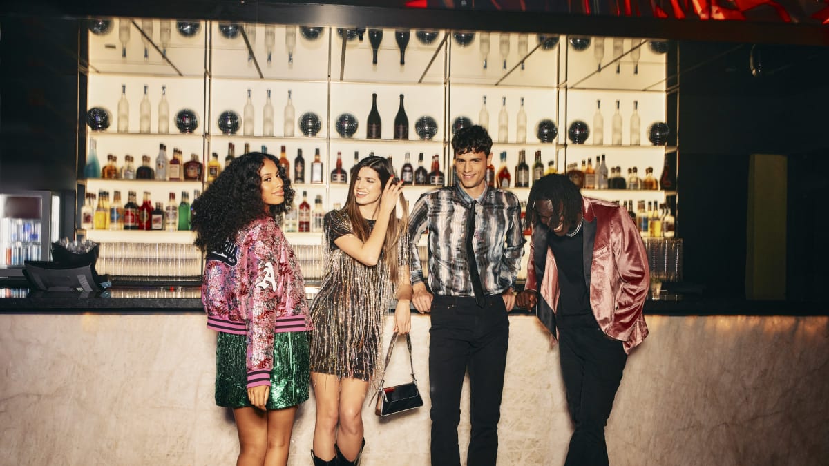 A group of friends at Bar 21.  