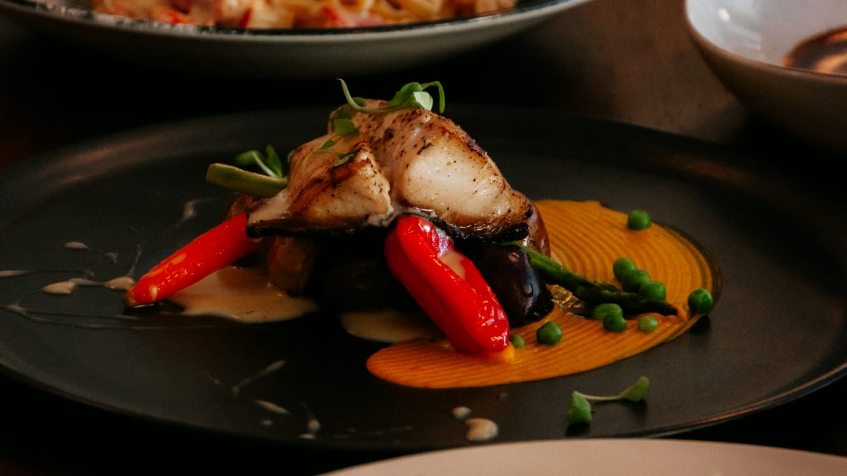 Plats dans un restaurant.