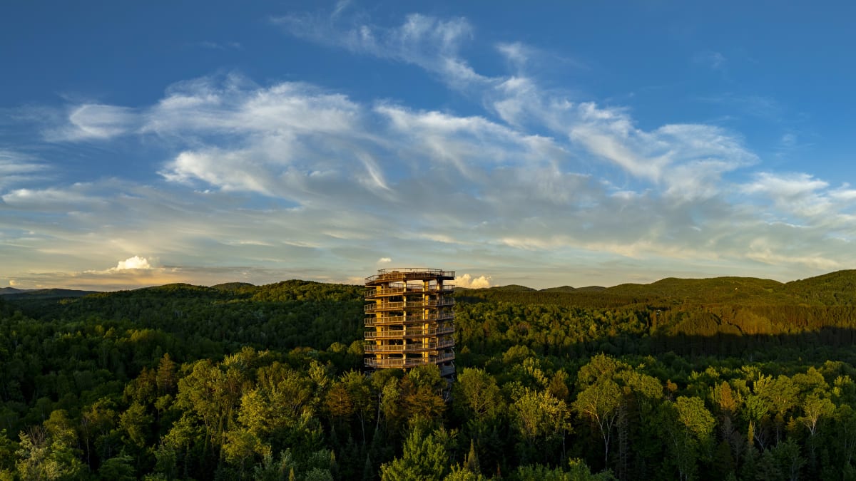La tour du Sentier des cimes Laurentides.