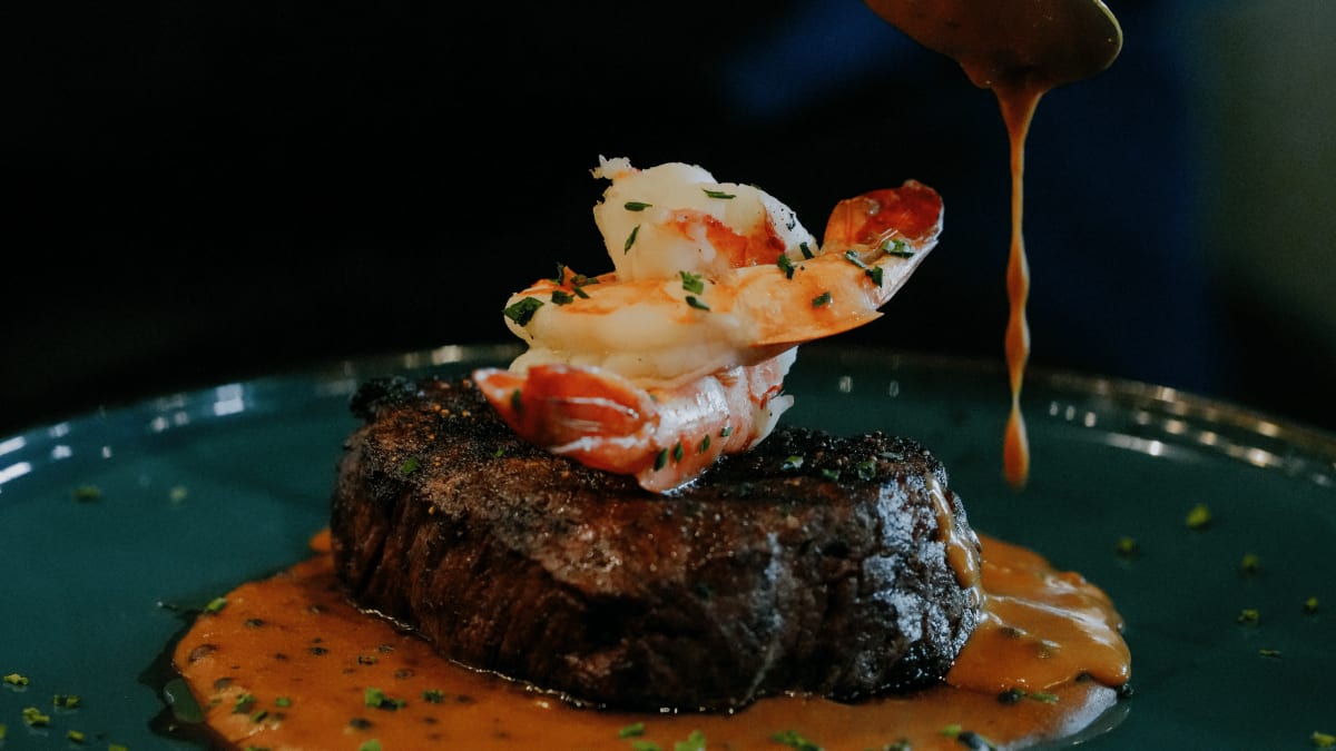 Steak at restaurant Boefish.