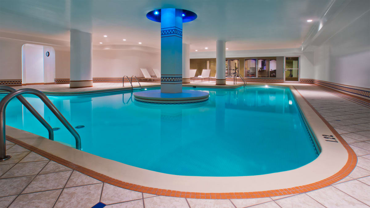 The hotel's indoor pool.
