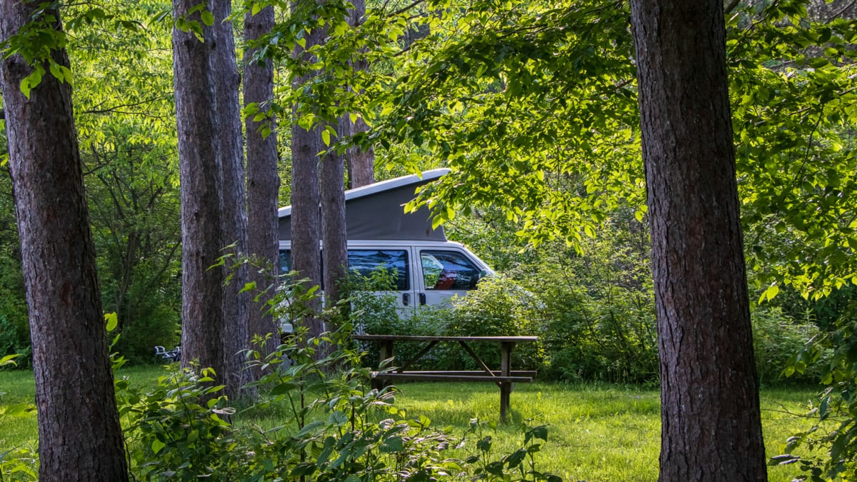 Van au Camping écologique Frelighsburg