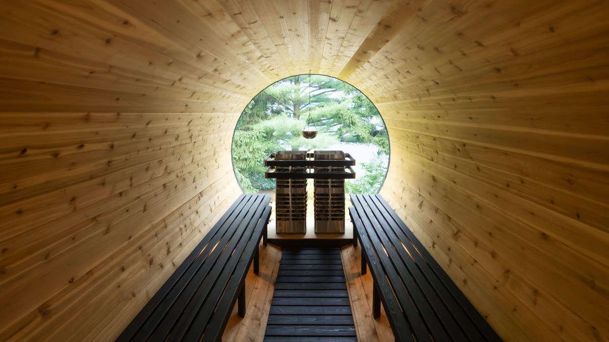 Baril sauna au strom spa nordique Sherbrooke.