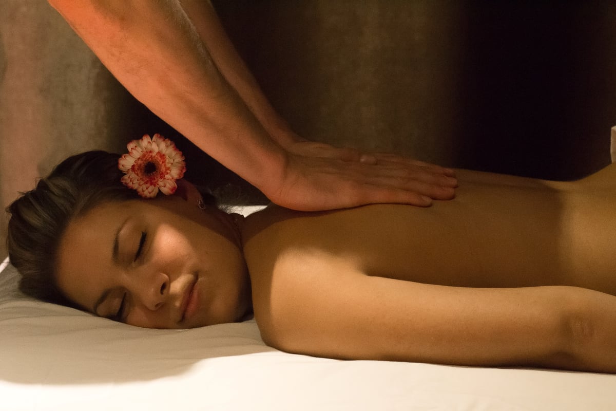 Woman receiving a massage