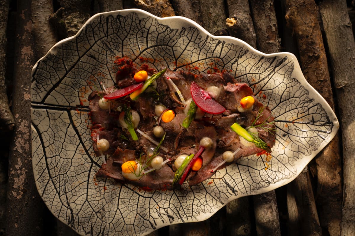 Dish at restaurant La Traite at Hôtel-Musée Premières Nations.