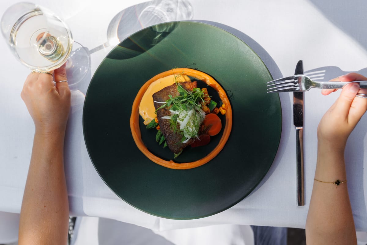 Dish at restaurant La Traite.