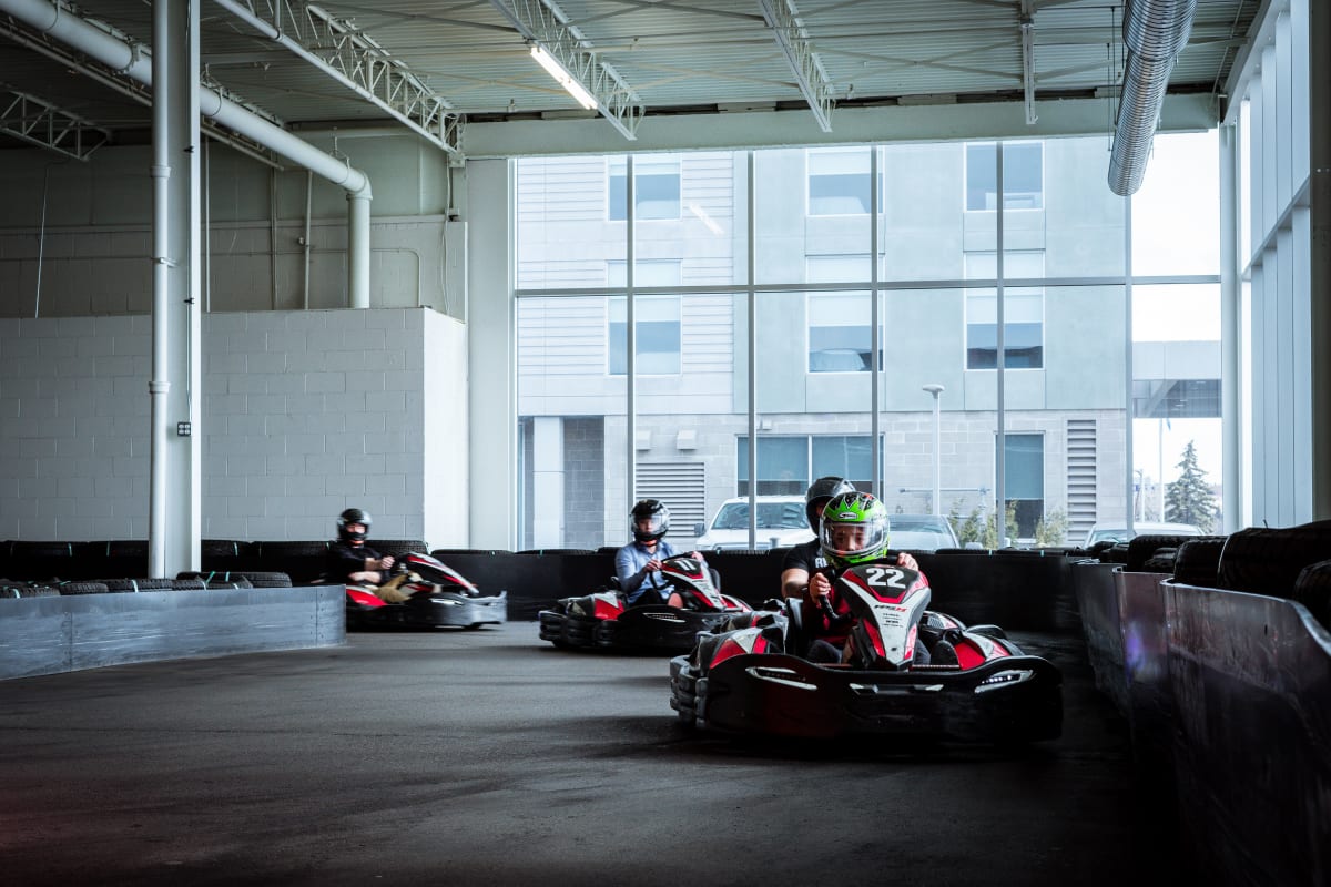 Karts au Centre d'amusement Action 500.