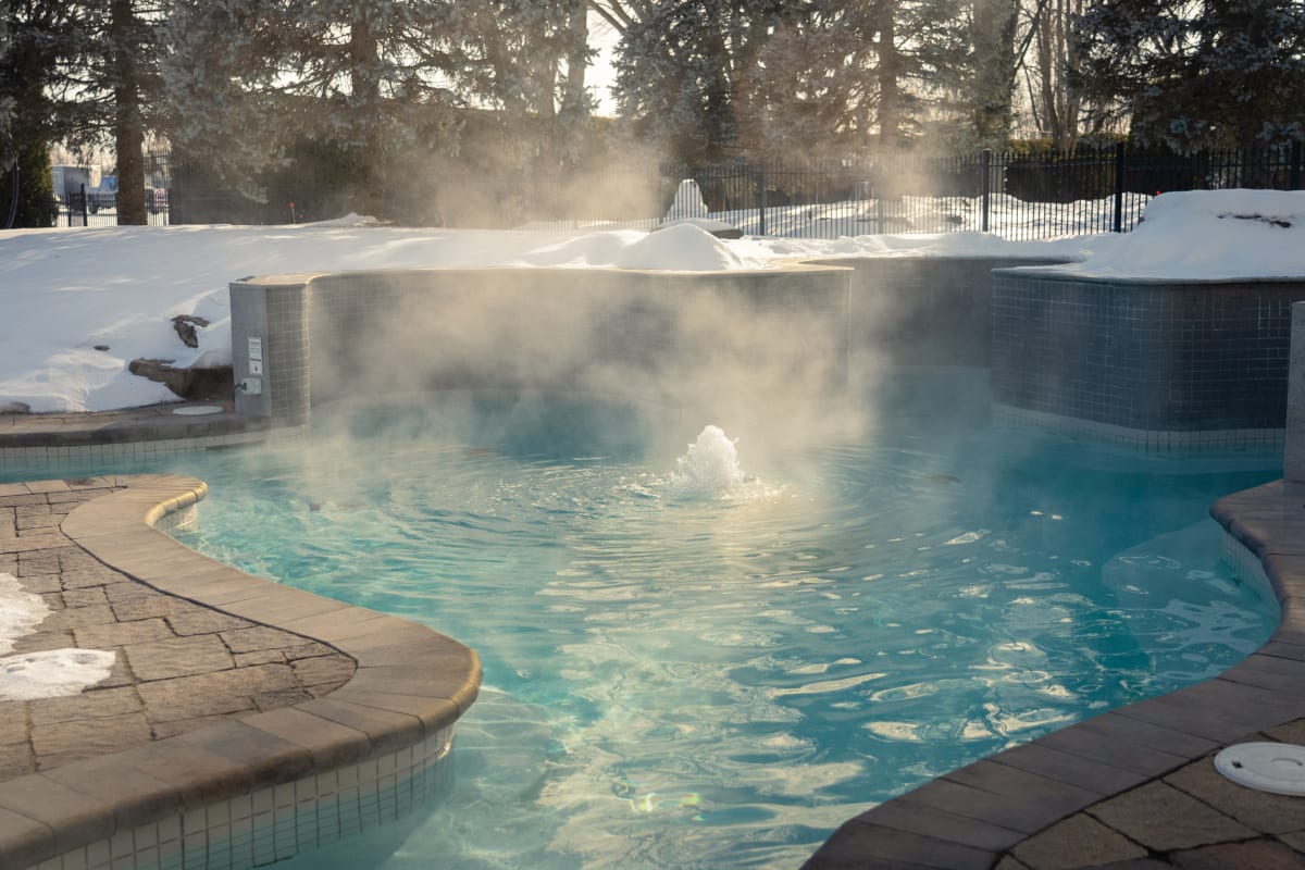 Pool at Auberge Godefroy.