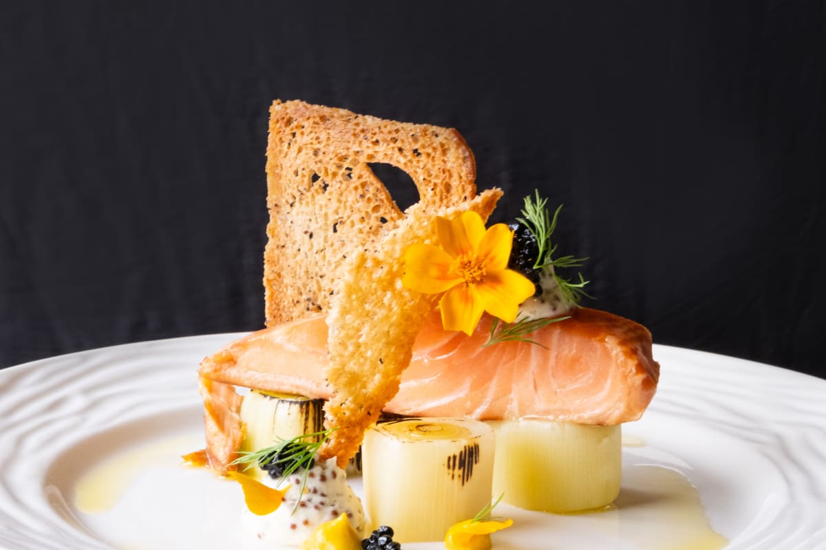 Dish at the La Fenouillière restaurant at the Best Western Premier Hôtel Aristocrate in Québec City.