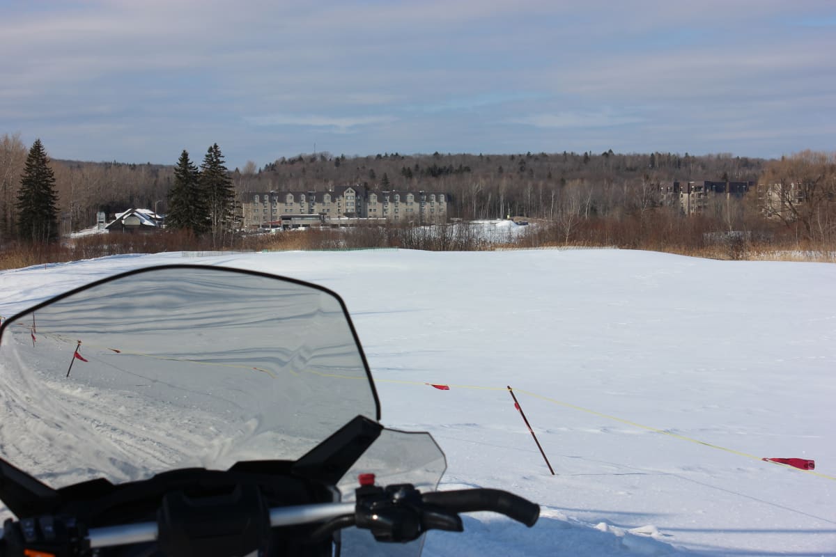 Snowmobile at the Doubletree by Hilton Quebec Resort.
