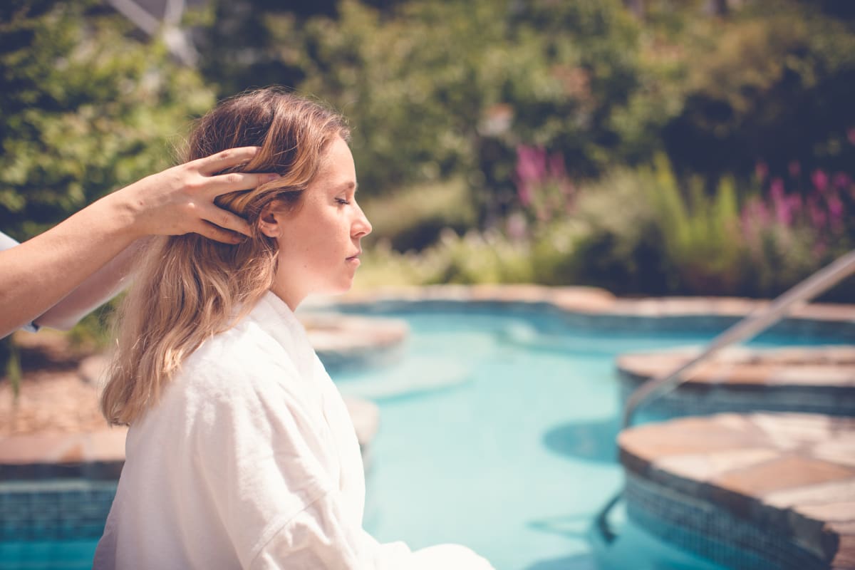 Woman at Hôtel Le Bonne Entente.