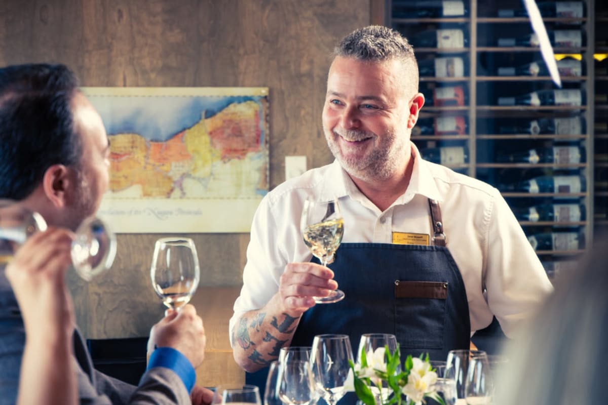 Wine tasting with sommelier.