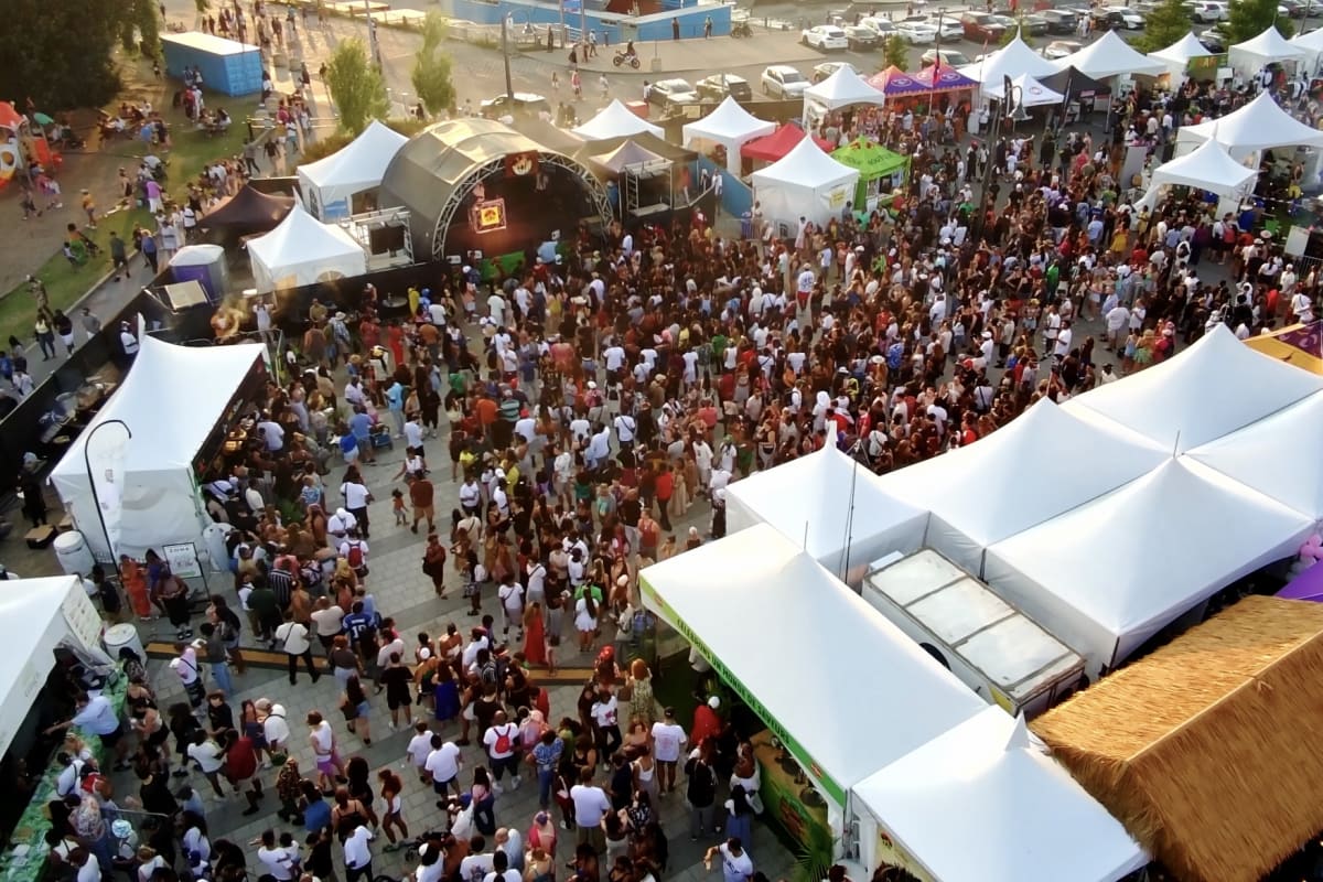 Kiosks at Taste of the Caribbean Festival.