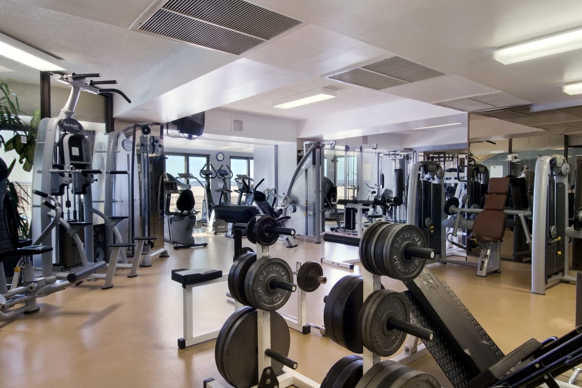 Fitness room of Hilton Québec.