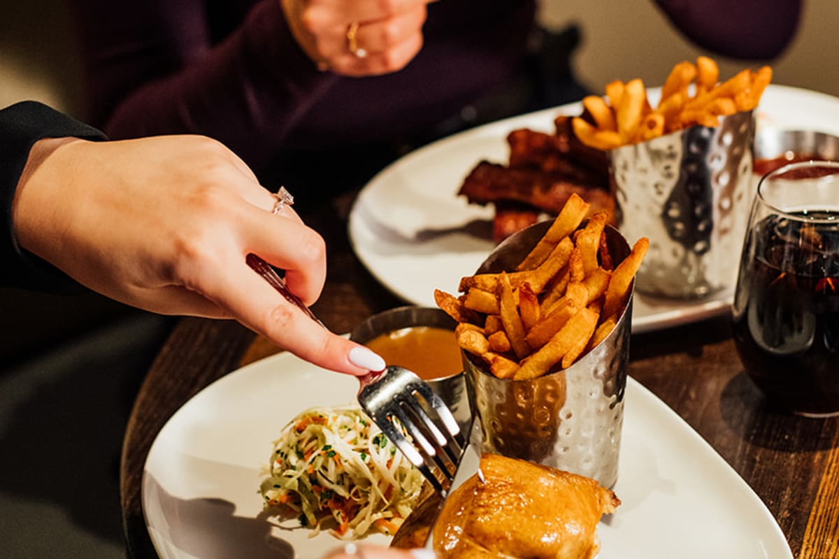 2 delicious plates from the restaurant.