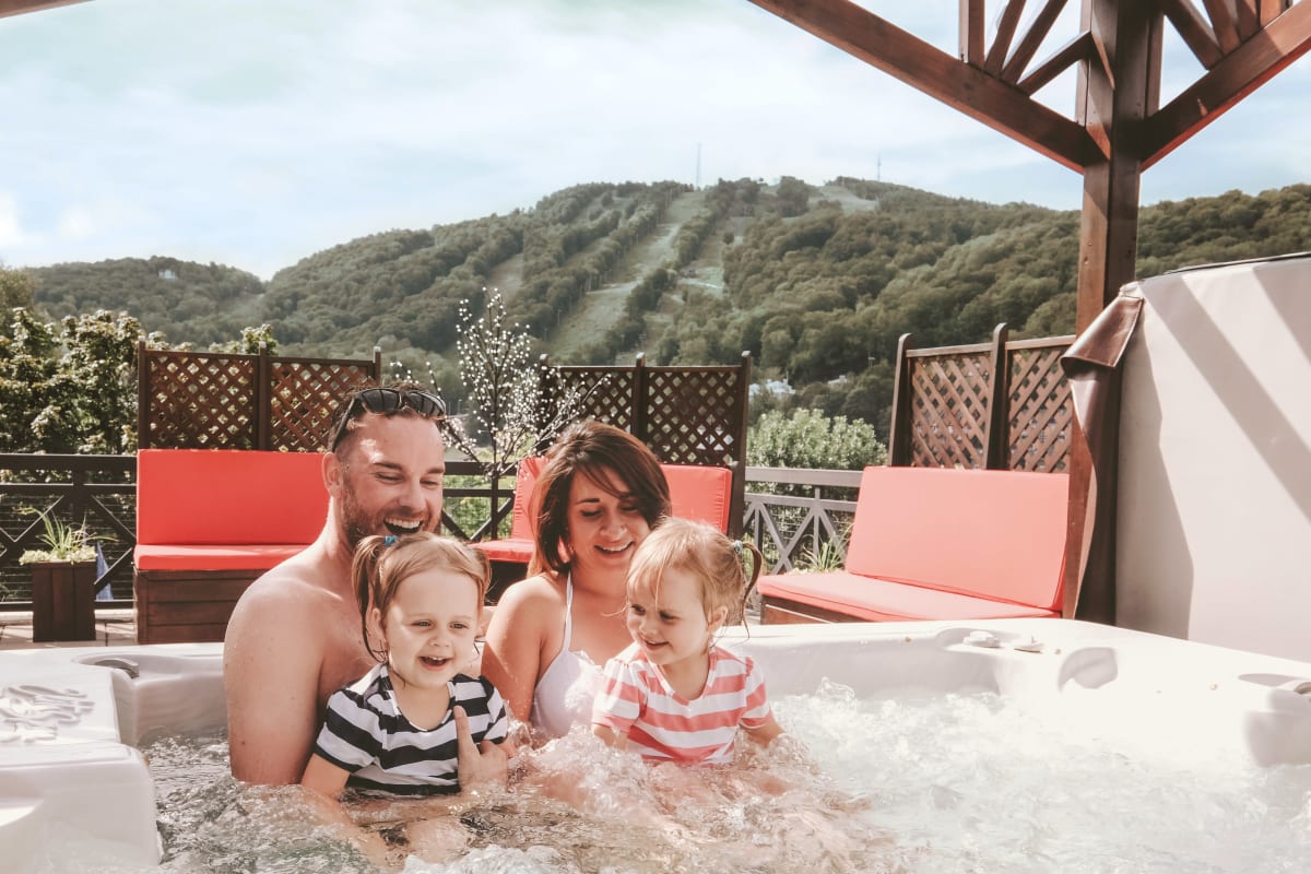 Family in the spa.
