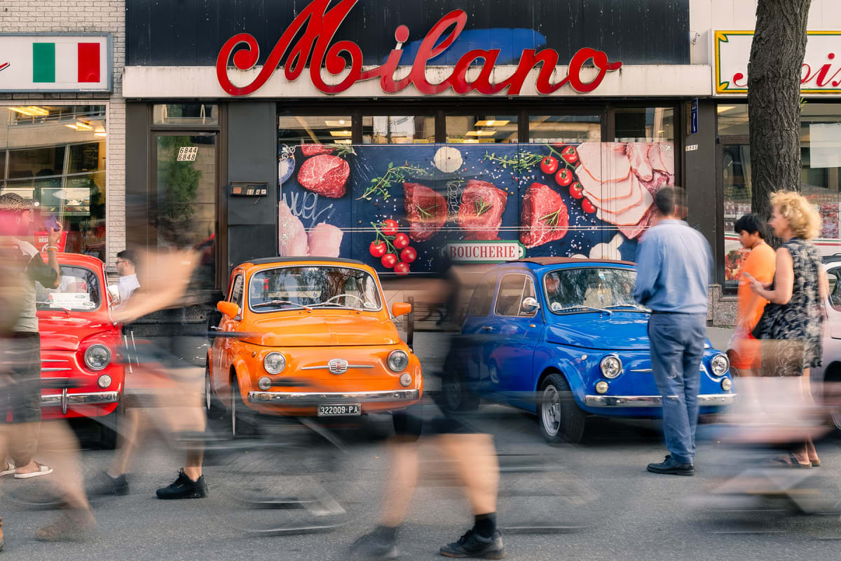 Vintage car show at ItalfestMTL.