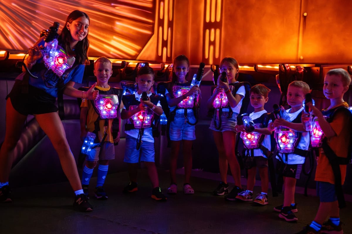 Children are playing Laser Tag