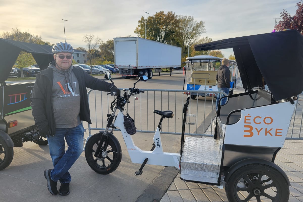 Vélo-taxi à l'événement Délices d'automne.