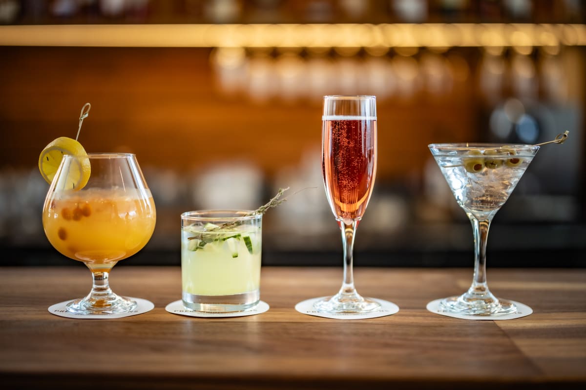 Cocktails au restaurant La Traite de L’Hôtel-Musée Premières Nations.