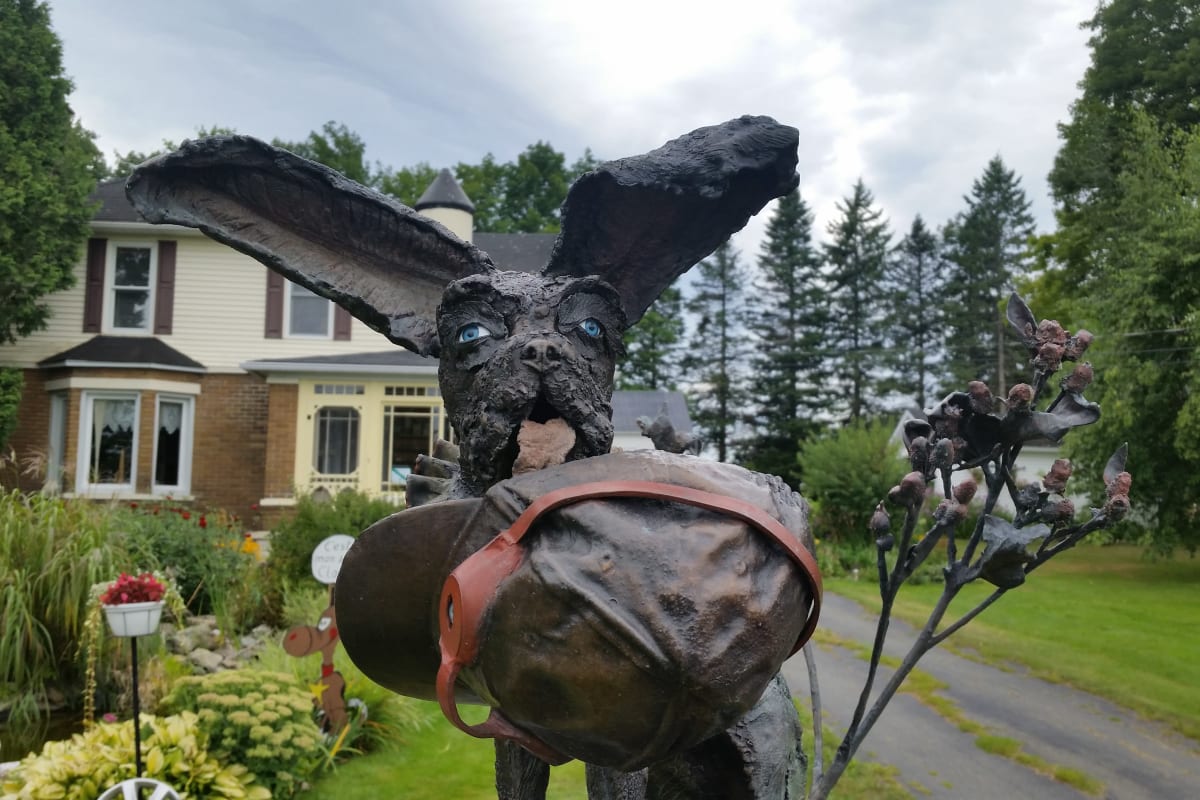 Sculpture de bronze à l'extérieur à Inverness.