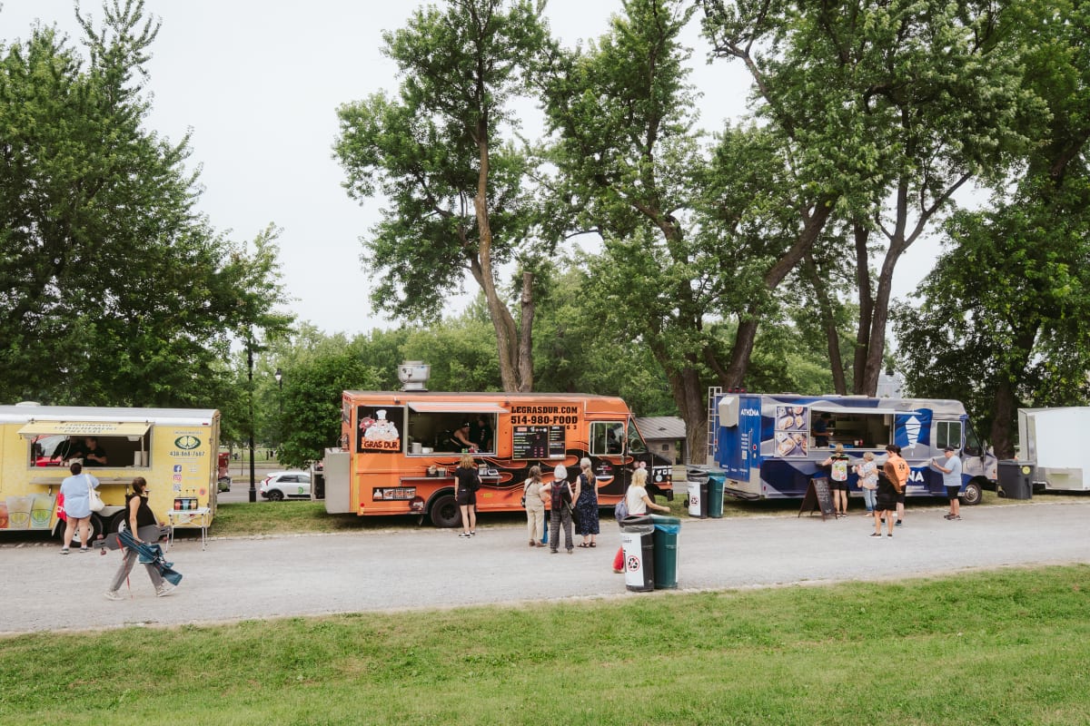 Des food trucks au mont royal.