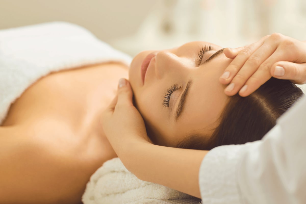 Woman getting a massage.