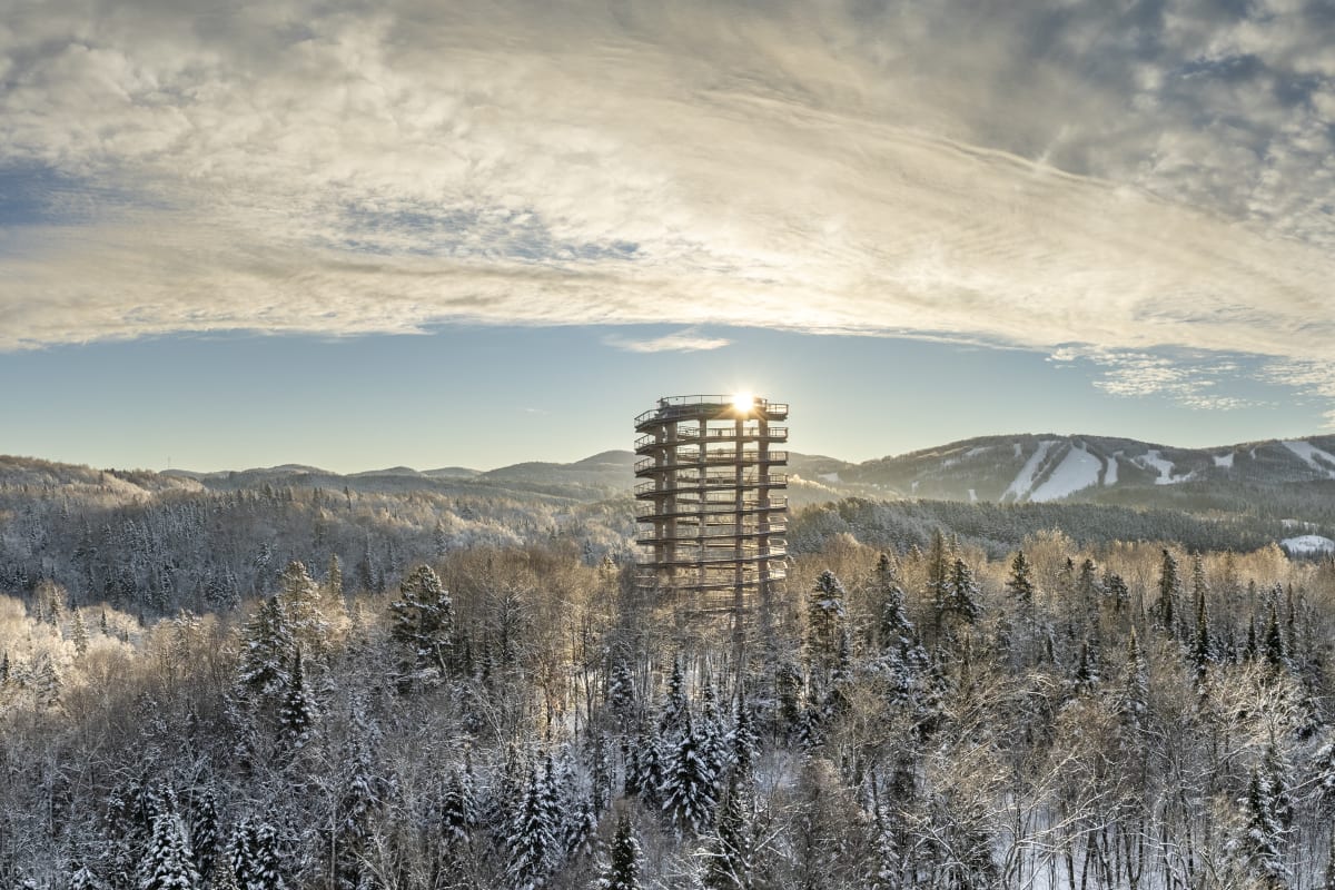 Sentier des cimes in winter.