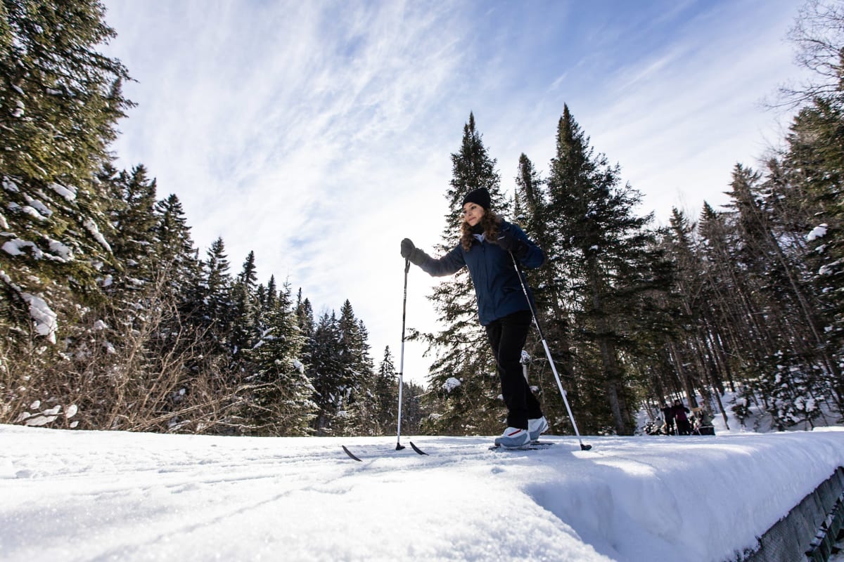 Cross-country skiing in La Mauricie National Park.