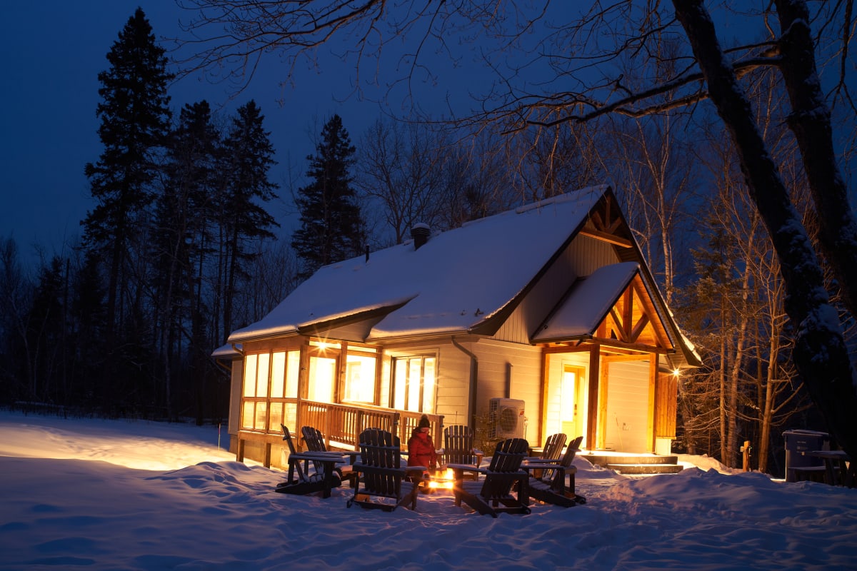 Chalets locatifs au Parc national de la Mauricie.