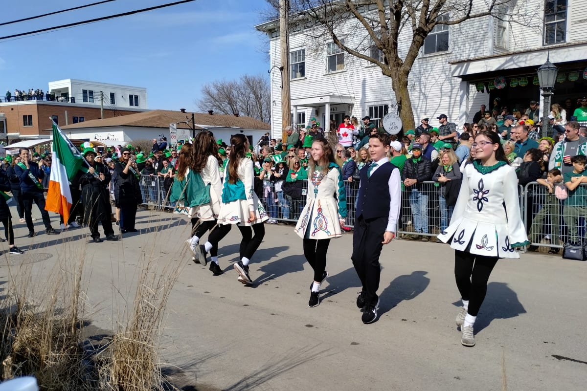 Irish dance troupe at St. Patrick's Day Parade in Hudson