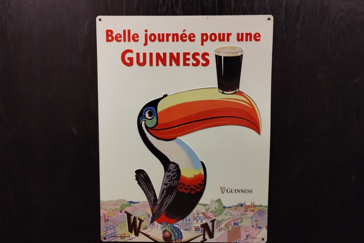 Guinness metal sign.