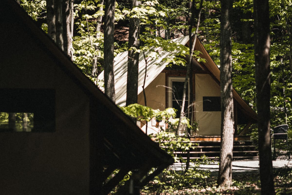 Cabin at parc régional de la Rivière Gentilly.