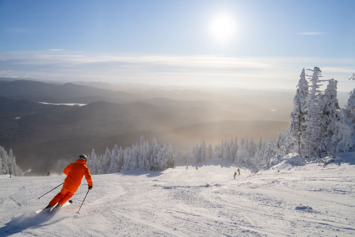 Person skiing at Mont-Tremblant.