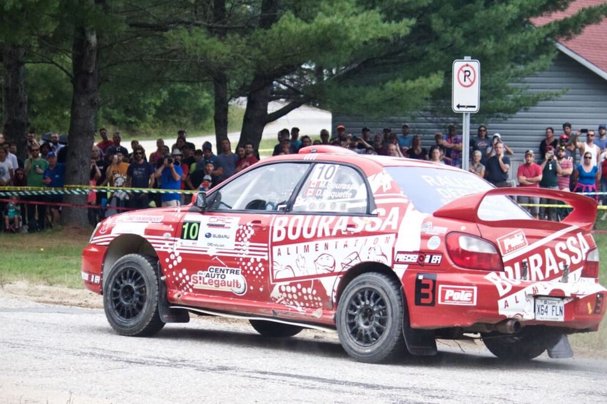 Racecar at the Rallye Défi Petite Nation.